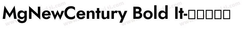 MgNewCentury Bold It字体转换